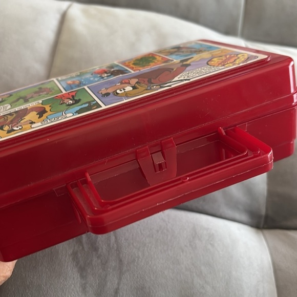 Vintage Disney Red Comic-Themed Kids Toy Case - Picture 3 of 6